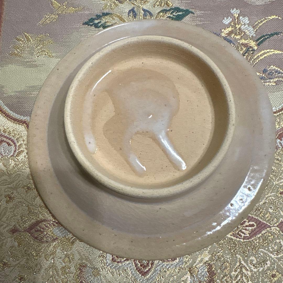 赤膚焼＊奈良絵　高台皿５
