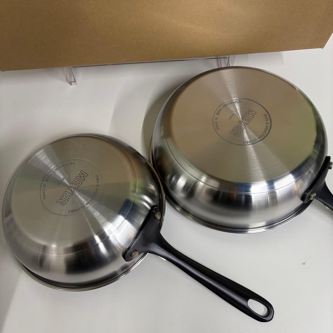 @2 MEYER フライパン　20cm&24cm マイヤー　ジャストフィットパン
