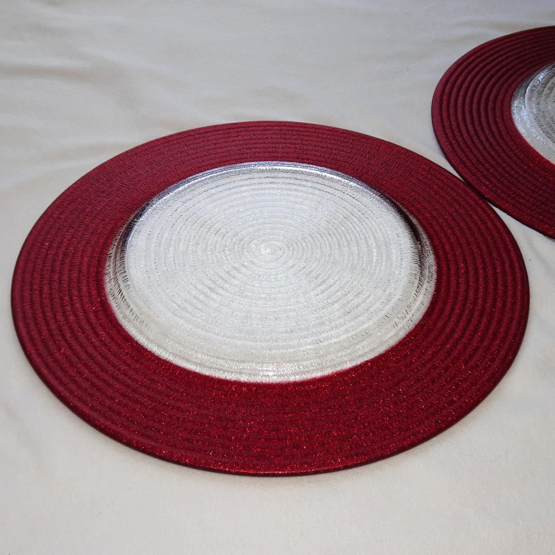 イタリア製 IVV HELIX ヘリックス 2枚セット レッド 赤 直径34cm