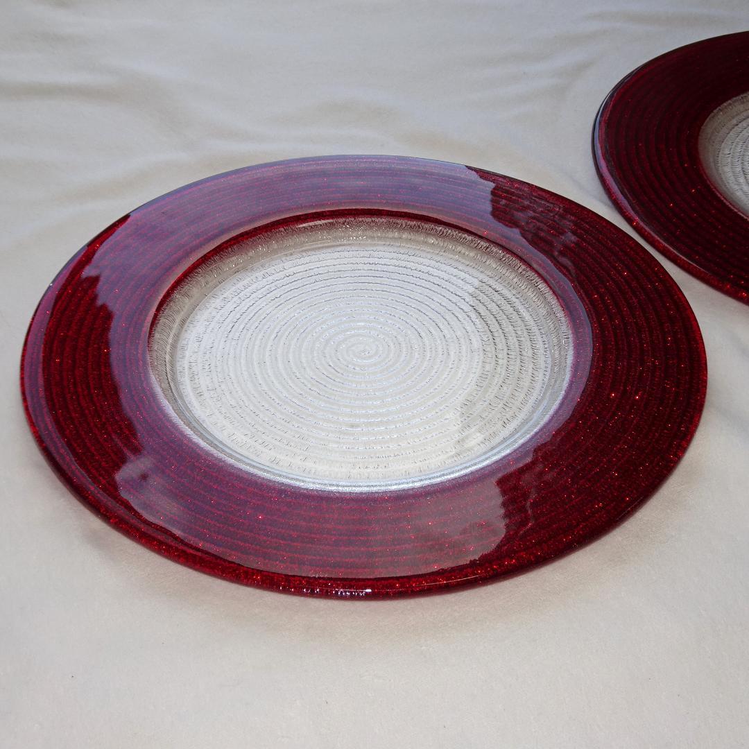 イタリア製 IVV HELIX ヘリックス 2枚セット レッド 赤 直径34cm