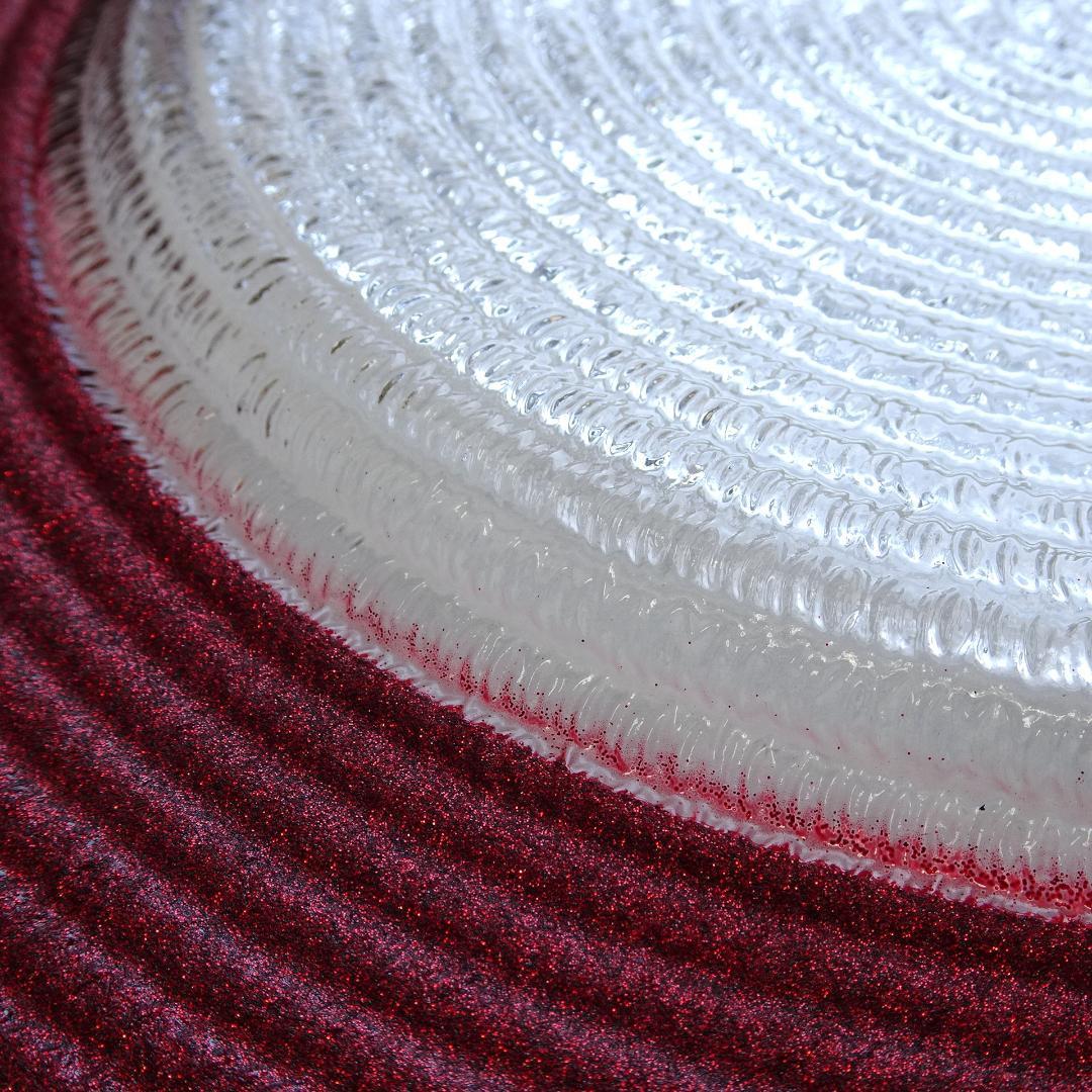 イタリア製 IVV HELIX ヘリックス 2枚セット レッド 赤 直径34cm