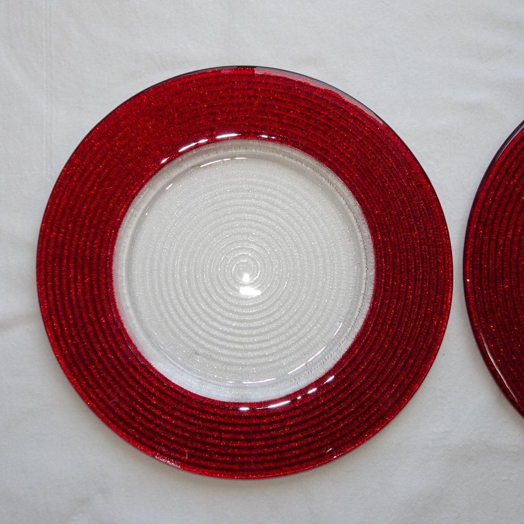 イタリア製 IVV HELIX ヘリックス 2枚セット レッド 赤 直径34cm