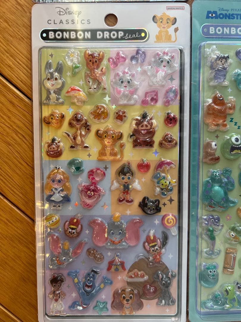 正規品★ディズニーボンボンドロップシール　プチドロップステッカー　4点セット