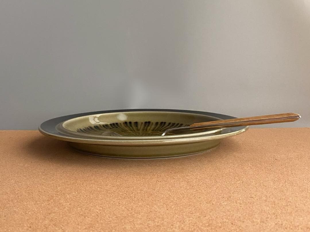 ARABIA コスモス KOSMOS Φ25 ディナープレート 緑系 1枚 B