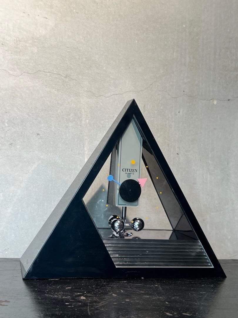 80'sポストモダン CITIZEN クオーツ置時計 ／スペースエイジ デザイン