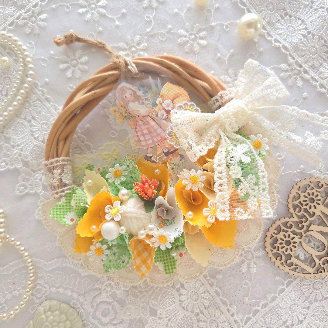 専用　感謝品　布リース*紫陽花パレット*