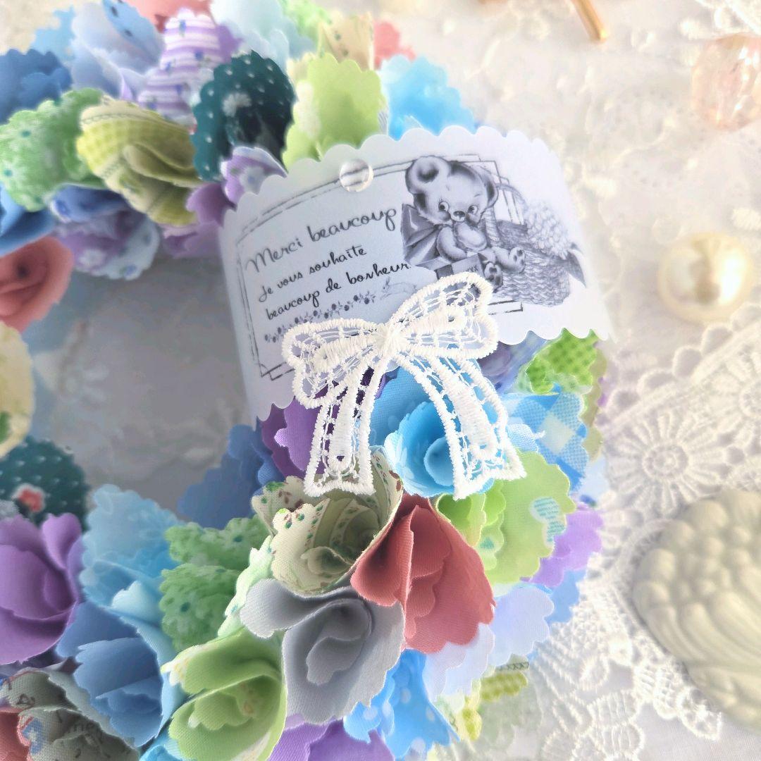 専用　感謝品　布リース*紫陽花パレット*