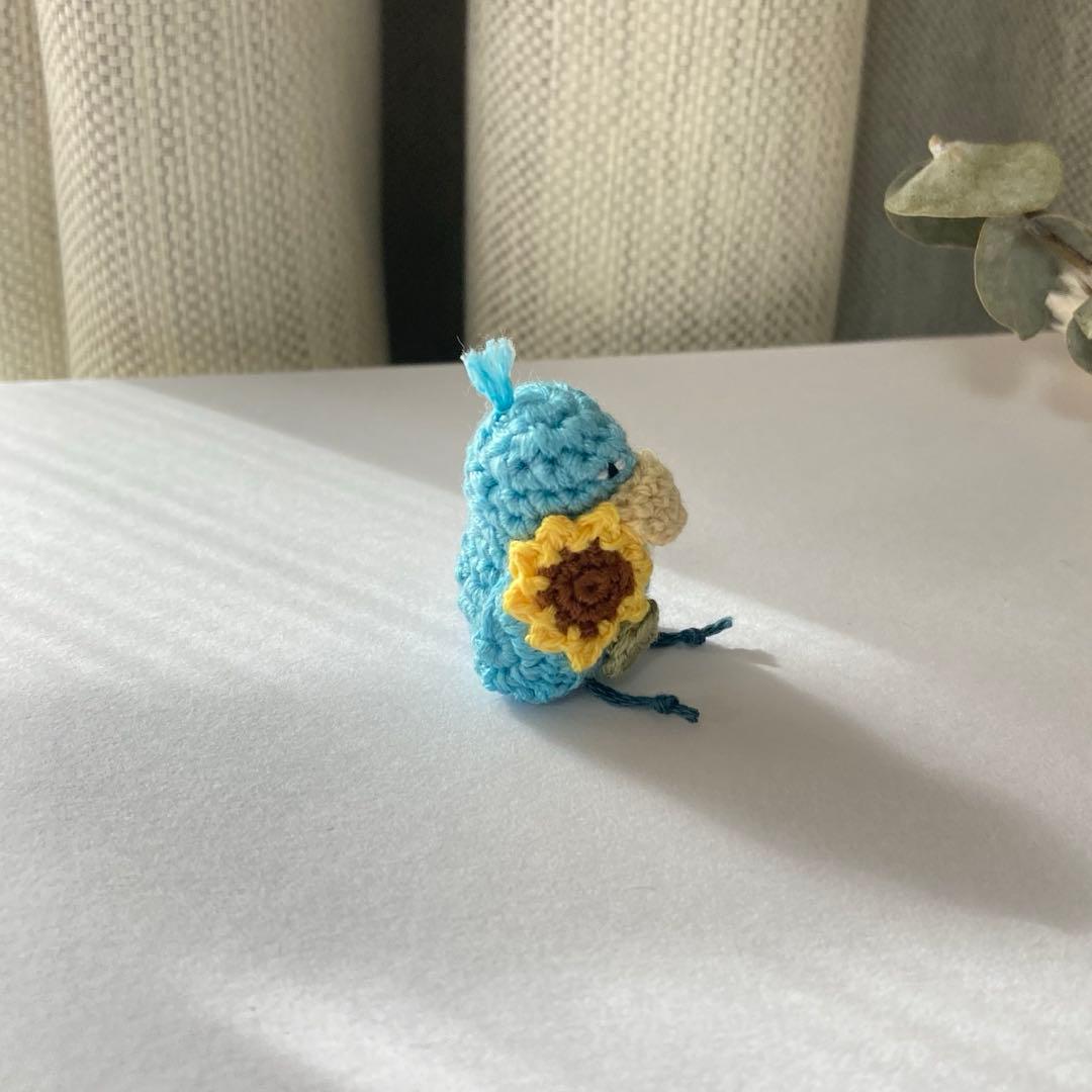 りっちゃん様　ハシビロコウ　あみぐるみ　ひまわり　水色