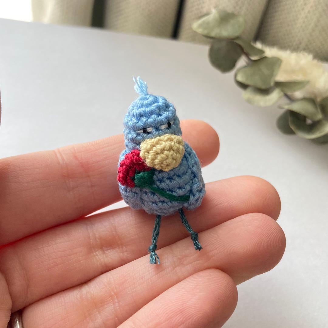 りっちゃん様　ハシビロコウ　あみぐるみ　ひまわり　水色