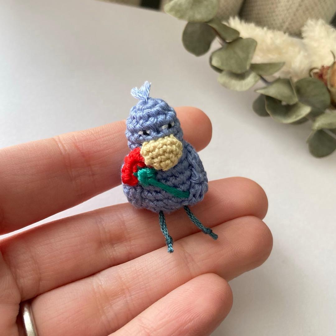 りっちゃん様　ハシビロコウ　あみぐるみ　ひまわり　水色