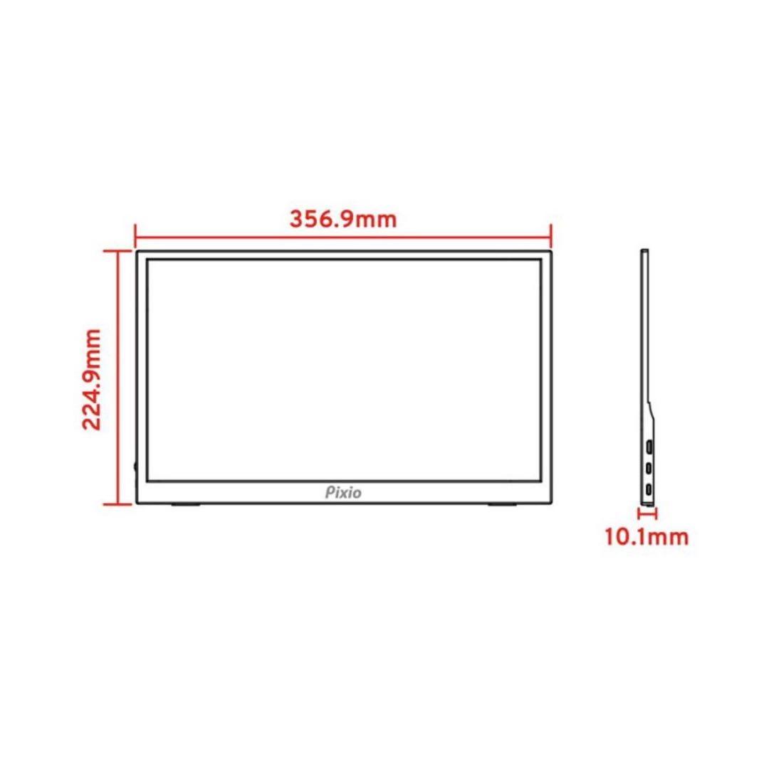Pixio ポータブルモニター PX160 Wave 15.6インチ　ブラック