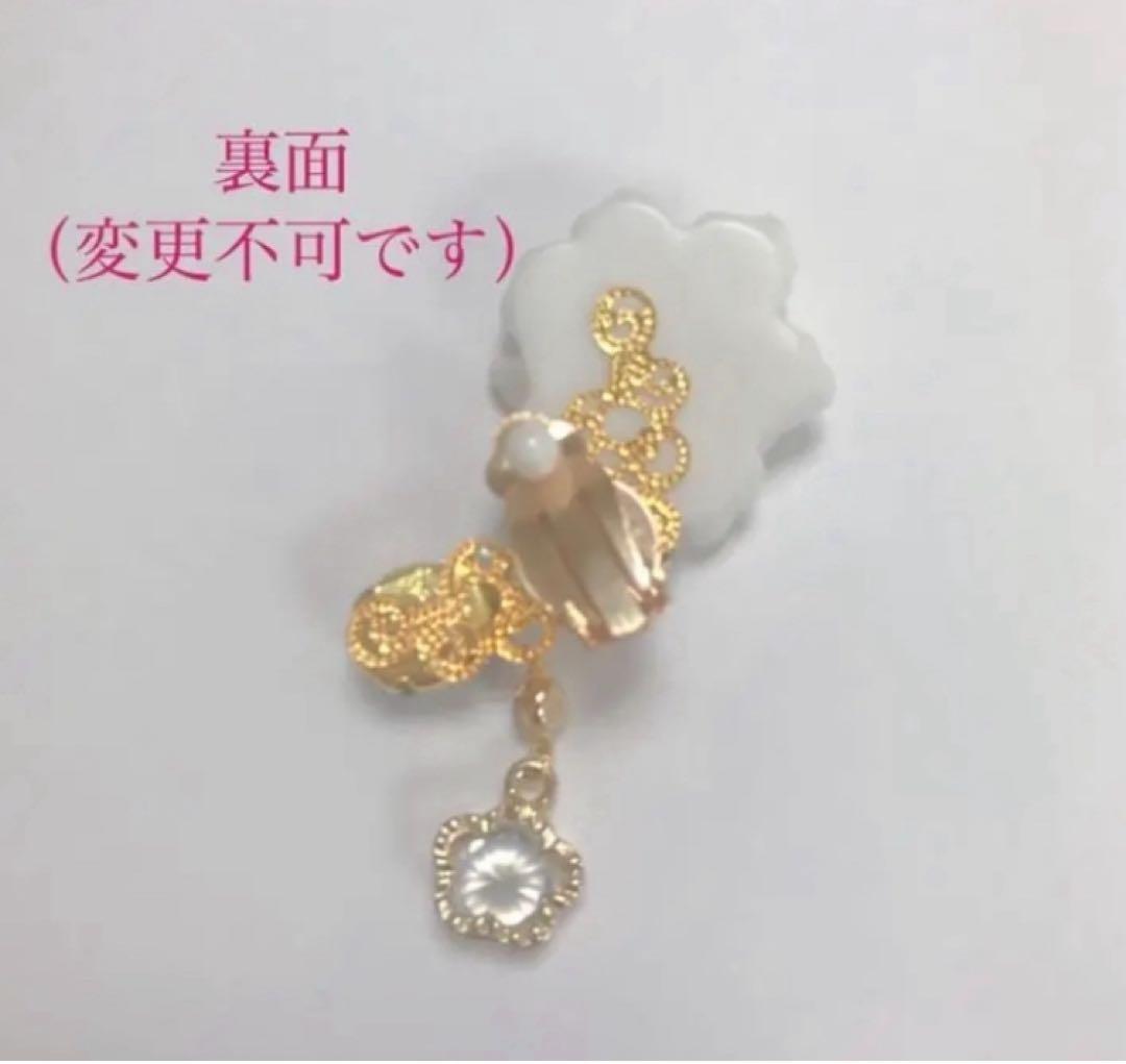 ハンドメイド キラキラストーン ❤︎ ピアス風 ビジュー イヤーカフ ♡