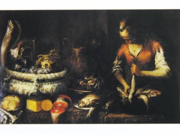 Ａ・デレイト、魚を料理する女、超希少、新品額付、状態良好