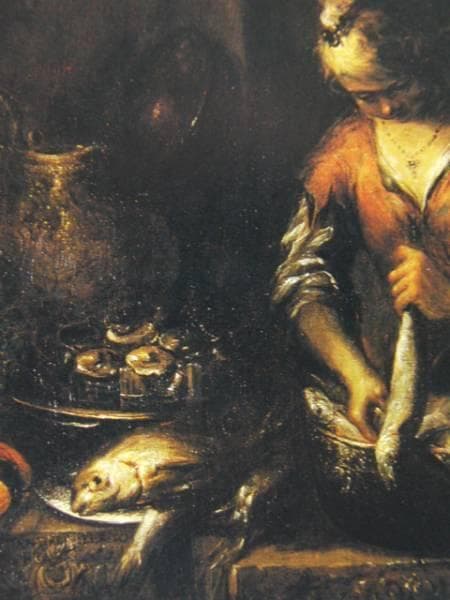 Ａ・デレイト、魚を料理する女、超希少、新品額付、状態良好