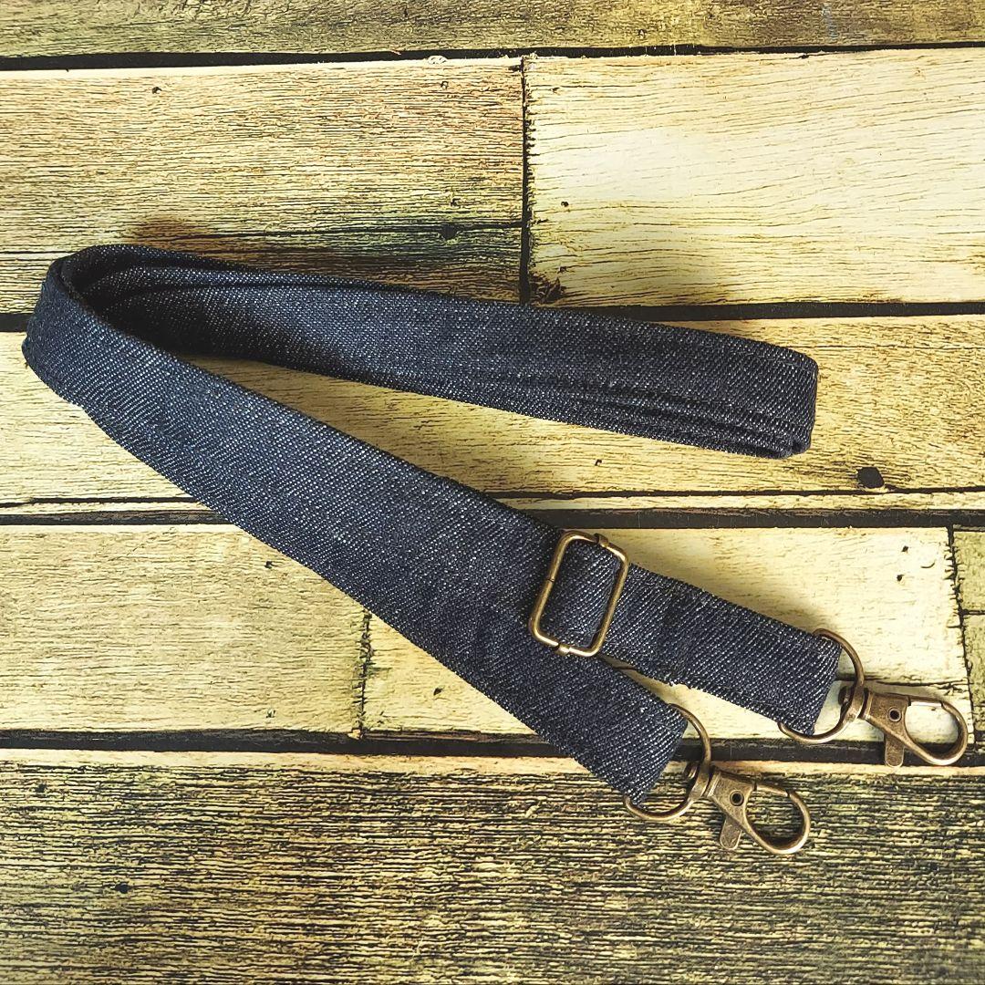 刺繍デニムバック　No.688　デニムリメイク　チューリップバック　スマイリー