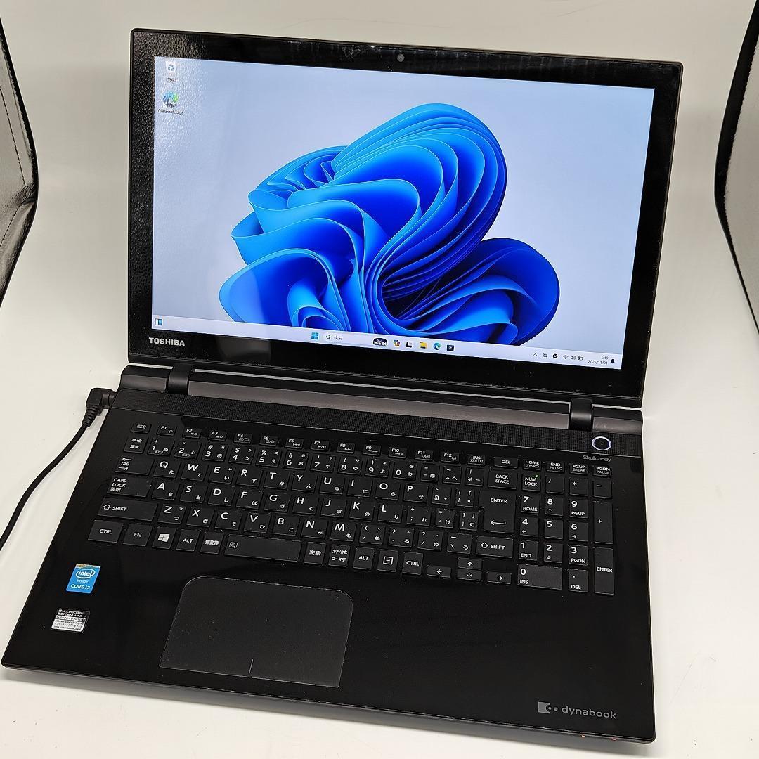 【東芝】T75 高性能i7 SSD256GB 16GB ブラック ノートPC