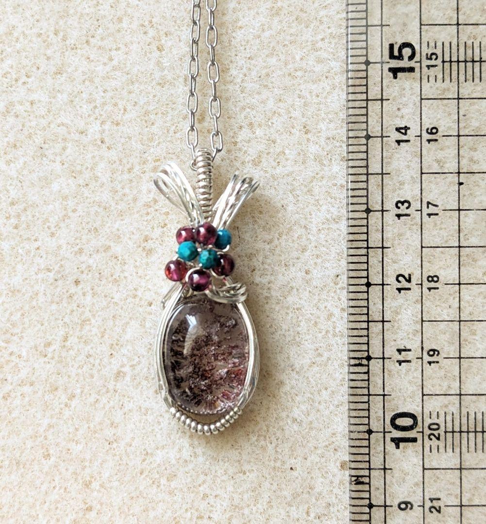 【専用】純銀フローライト&アメトリン❅ワイヤーアートペンダントトップ他1点