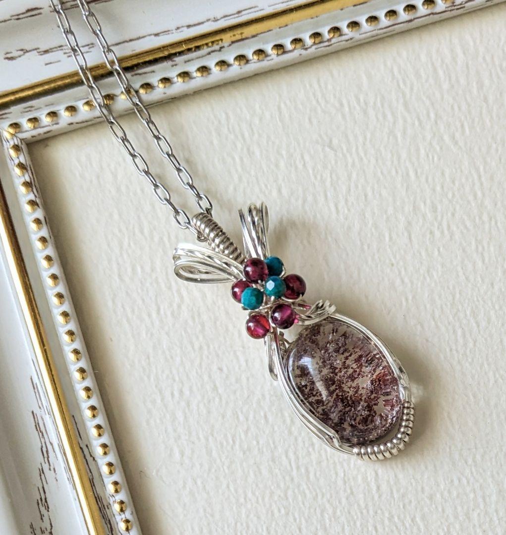 【専用】純銀フローライト&アメトリン❅ワイヤーアートペンダントトップ他1点