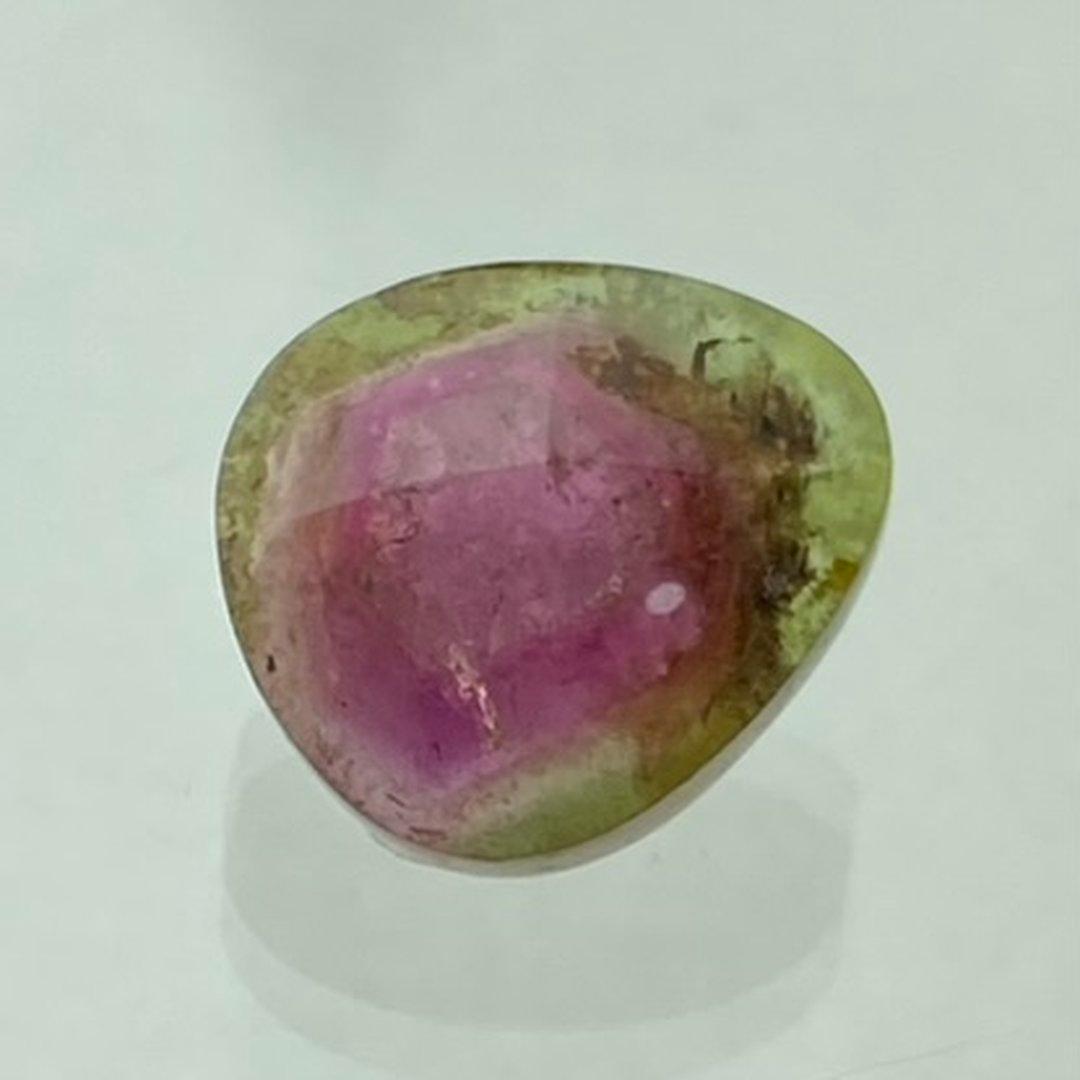 ウォーターメロントルマリン　ルース　天然石　バイカラー　a10133