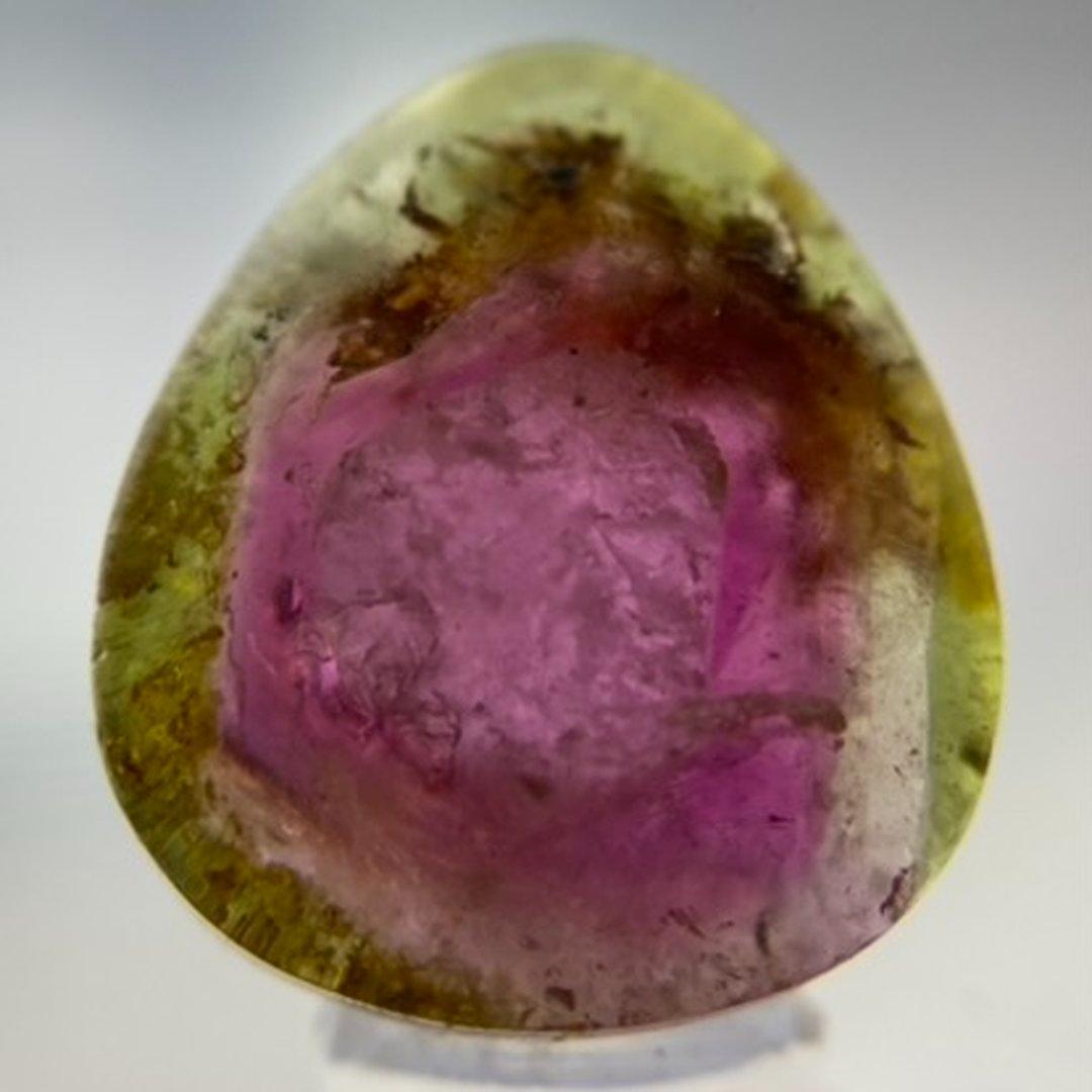 ウォーターメロントルマリン　ルース　天然石　バイカラー　a10133