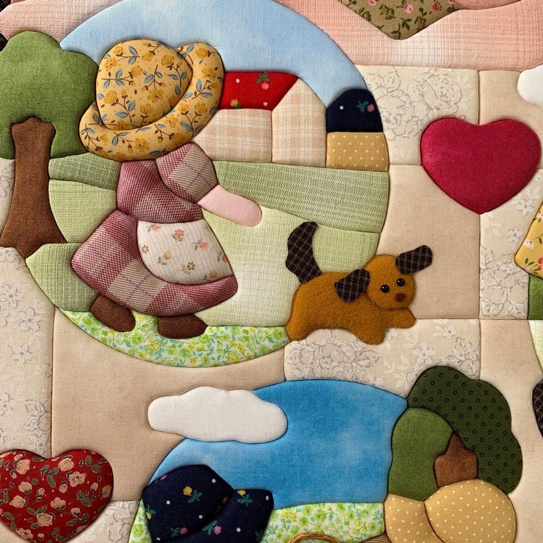 ♥︎スーの素敵な暮らし♥︎きめこみパッチワーク　ハンドメイド　完成品　さくらほりきり