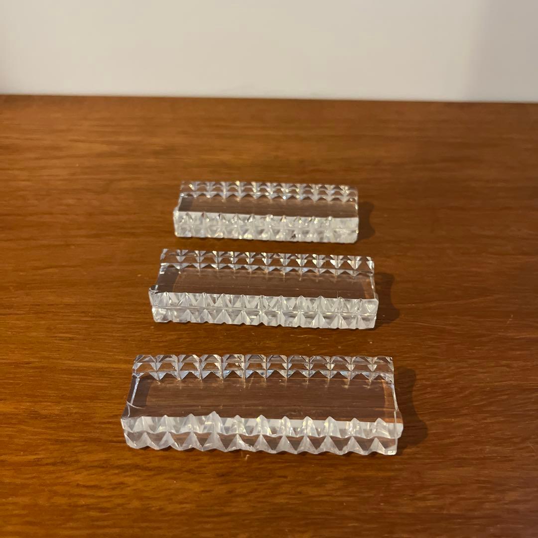 カトラリーレスト クリスタル フランスアンティーク フランスヴィンテージ 3個