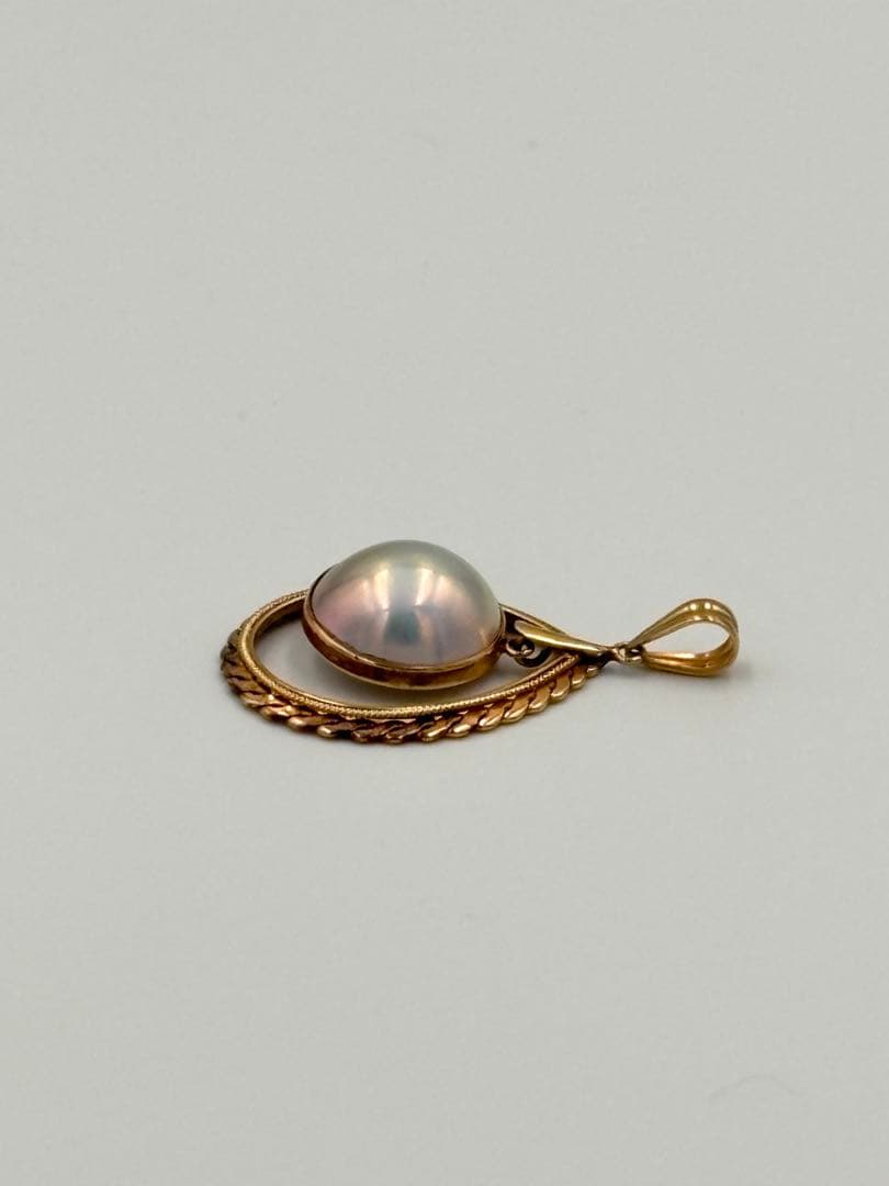 真珠マベパール ペンダント ゴールド K18 750