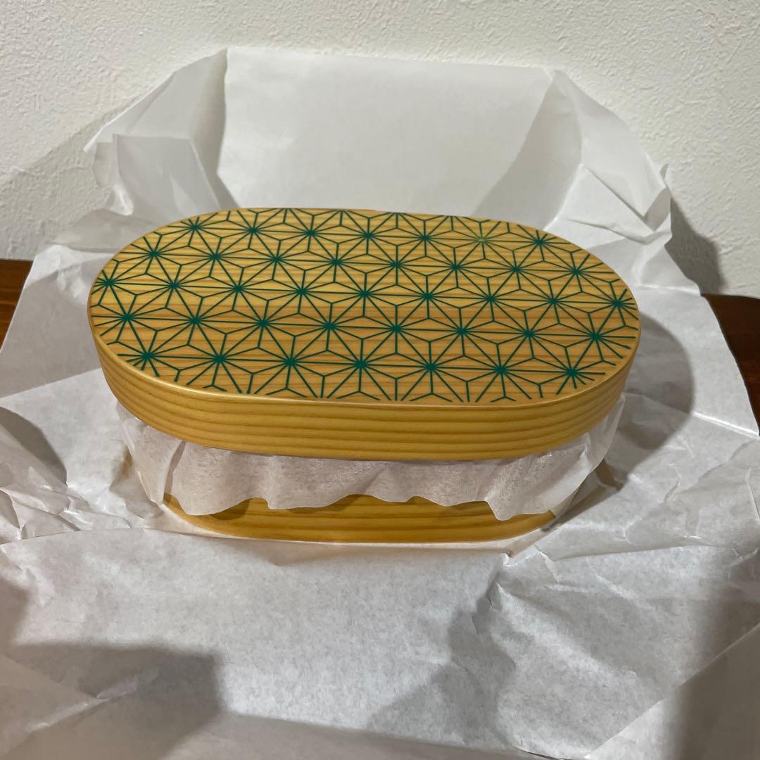 【新品・未使用】越前漆器 雅乃 麻の葉 日本の弁当箱 吉祥紋 縁起物 日本製