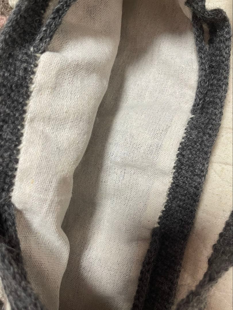 手編み♡ショルダーバック♡かぎ編み♡モチーフ編み♡ワンショルダーバック♡no.4