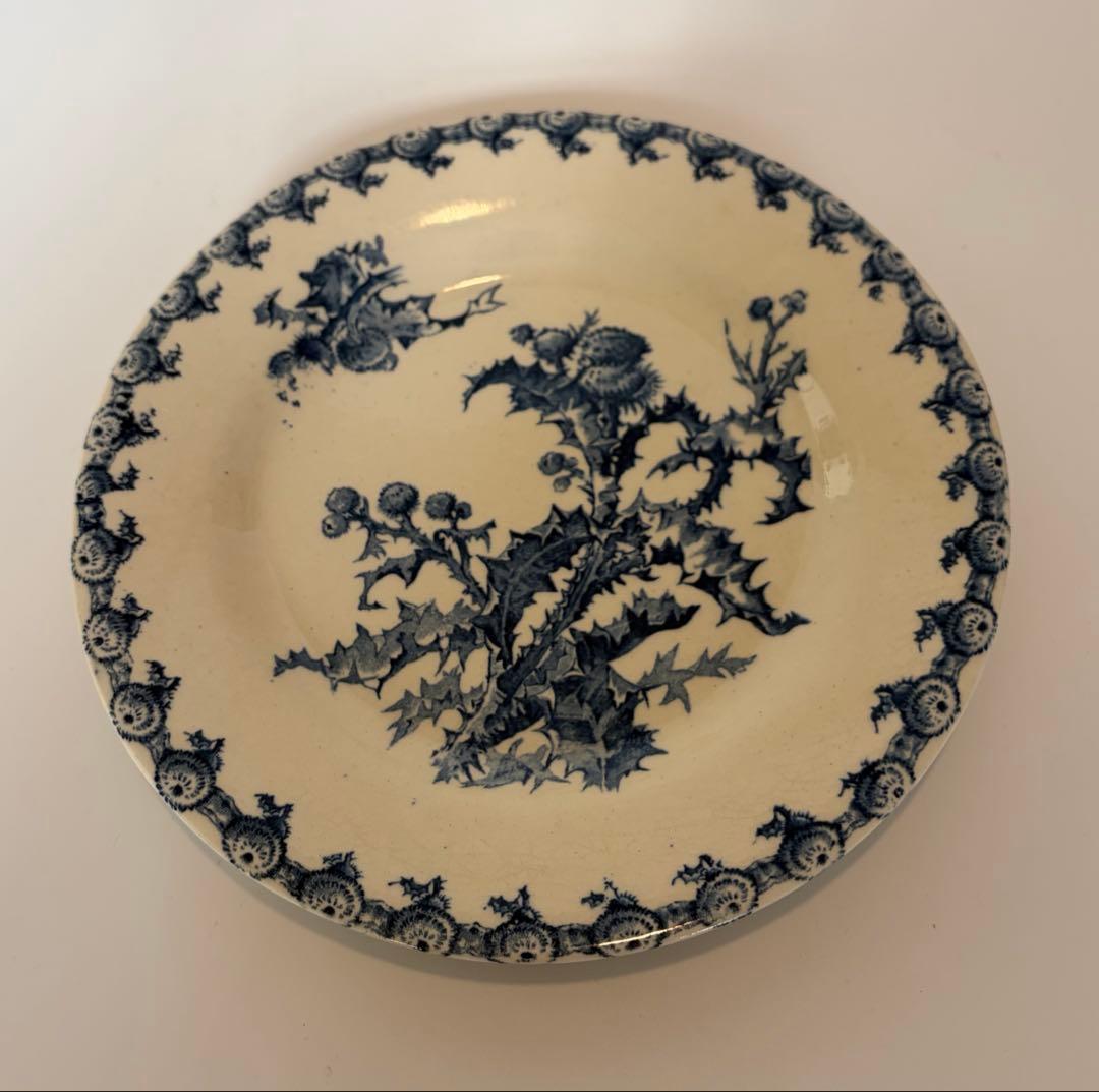 Gien ジアン アザミプレート フランスアンティーク　ディナープレート　平皿