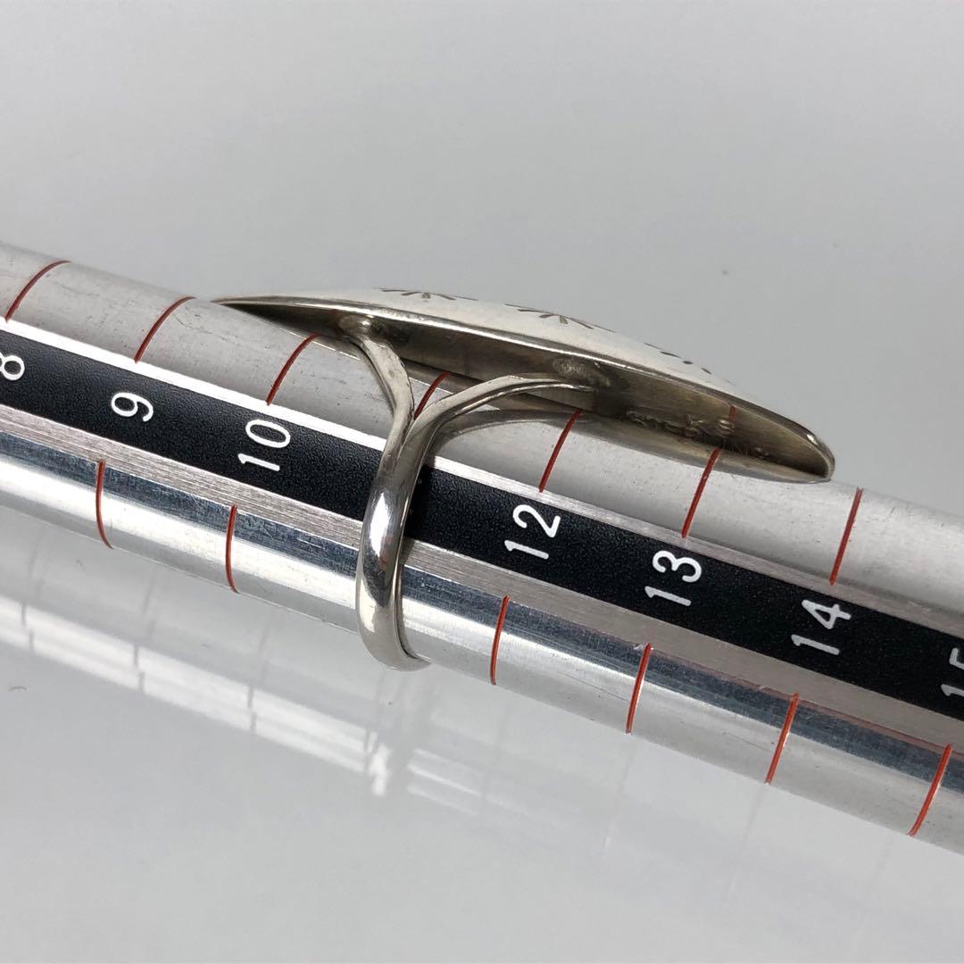 希少 ナバホ族 スタンプ スターリング シルバー リングKS刻印