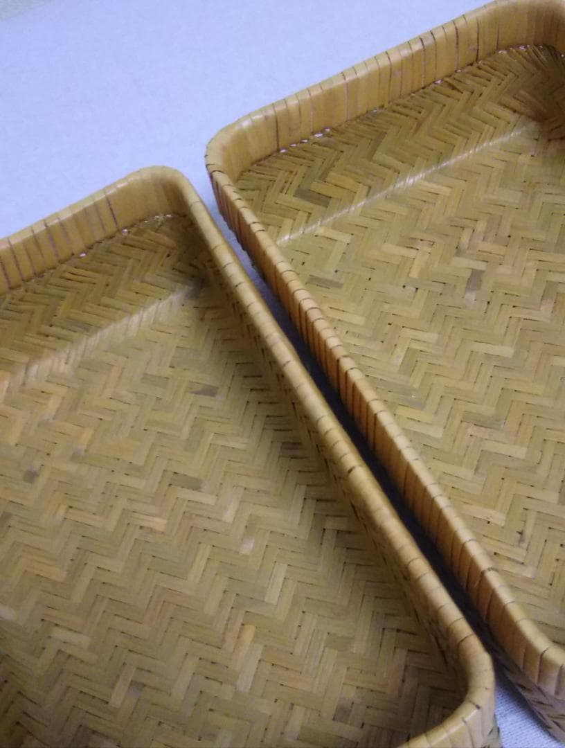 【鳥越すず竹細工】お弁当箱（二重編み）　岩手県二戸町鳥越　すず竹