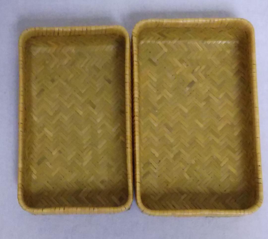 【鳥越すず竹細工】お弁当箱（二重編み）　岩手県二戸町鳥越　すず竹