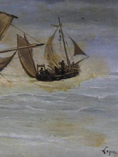 ルピック・ルドヴィク＝ナポレオン、鰊漁への出発、希少な画集より