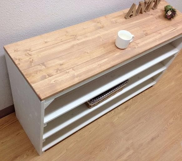 【サイズオーダー可】【引取可能】3段収納棚 飾り棚 店舗什器 幅120cm