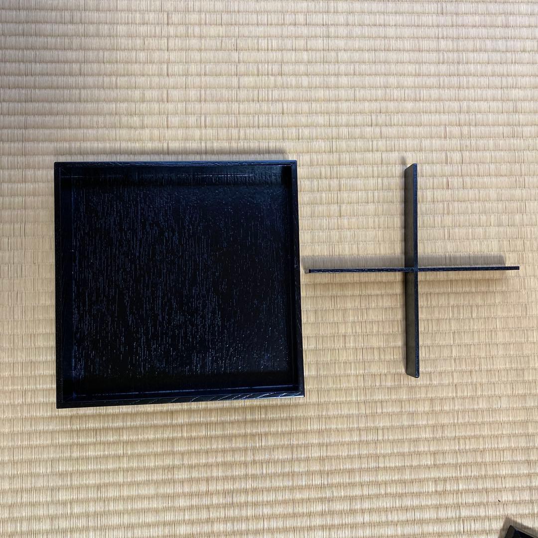 お値下げ　松花堂弁当箱　金箔貝皿付き　五客　A