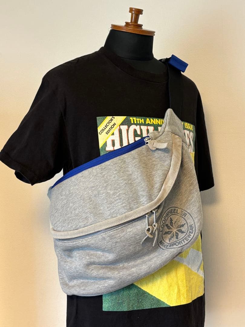 コラボ/ループウィラー/限定/NIKE/別注/ウエストバッグ/スウェット/グレー