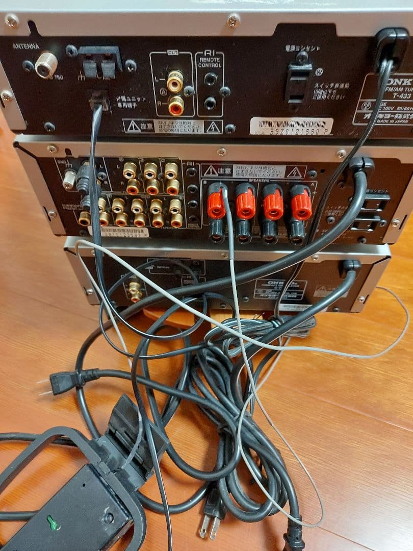 ONKYO　ミニコンポ　セット　シルバー　T-433 　A-933 　C-733