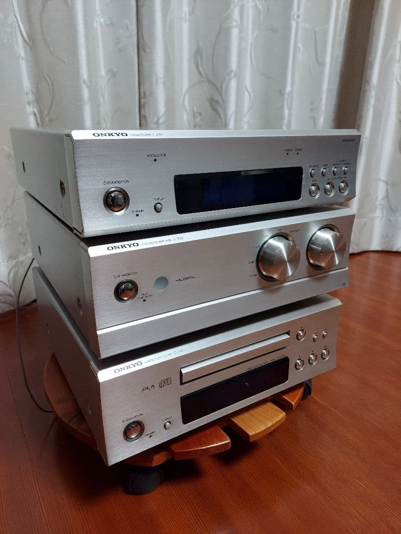 ONKYO　ミニコンポ　セット　シルバー　T-433 　A-933 　C-733