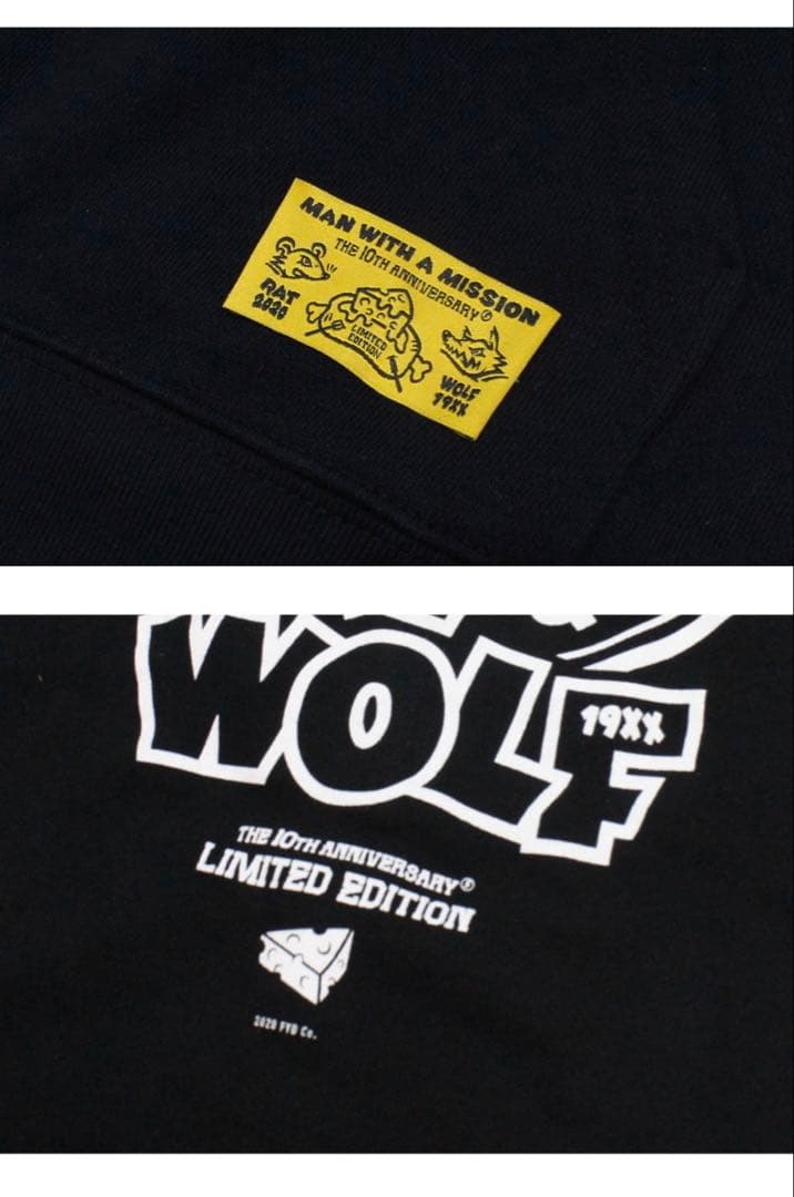MAN WITH A MISSION RAT&WOLFパーカー　XL