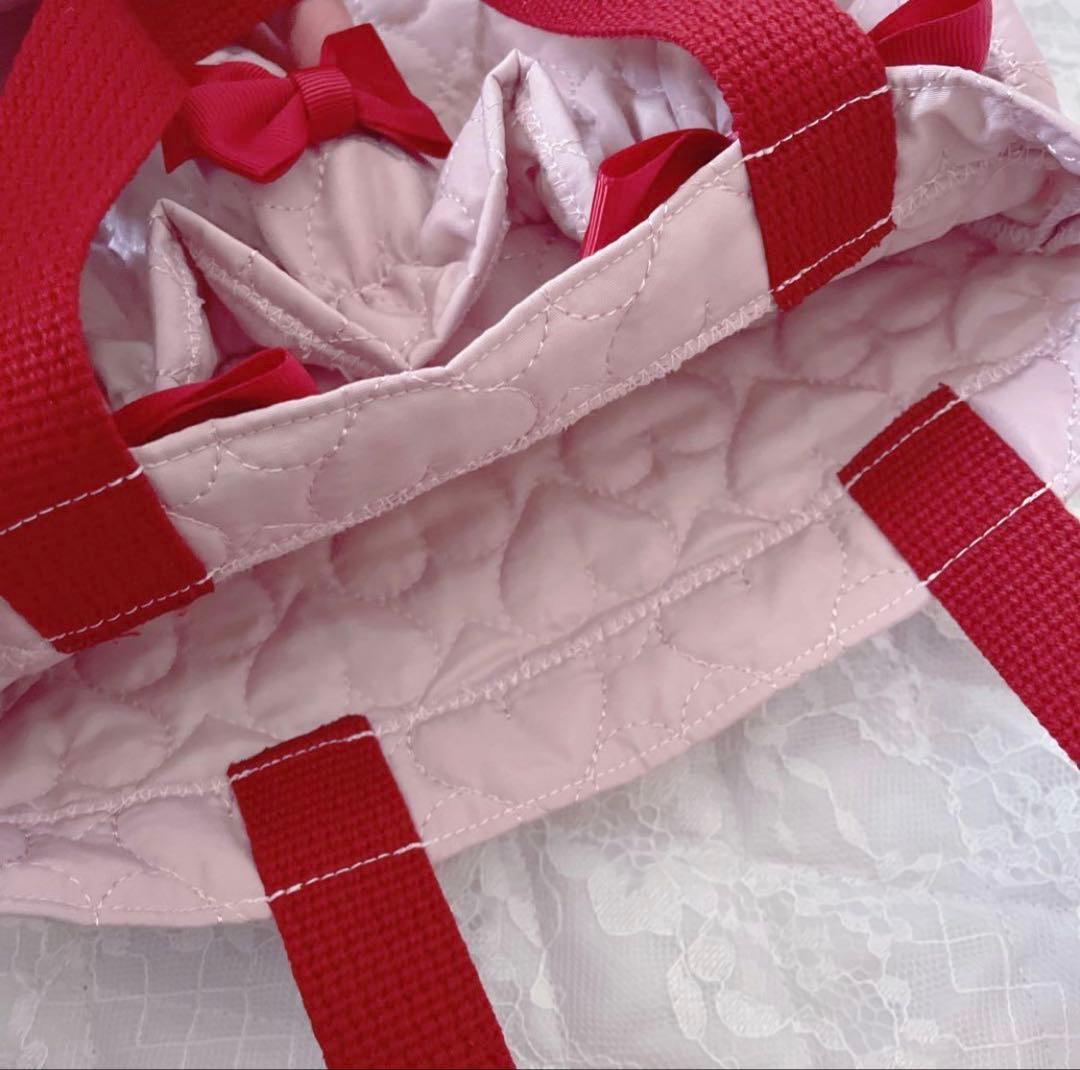 レッスンバッグ.体操服入れ.上靴袋3点セット♡ハート柄キルティングくすみピンク