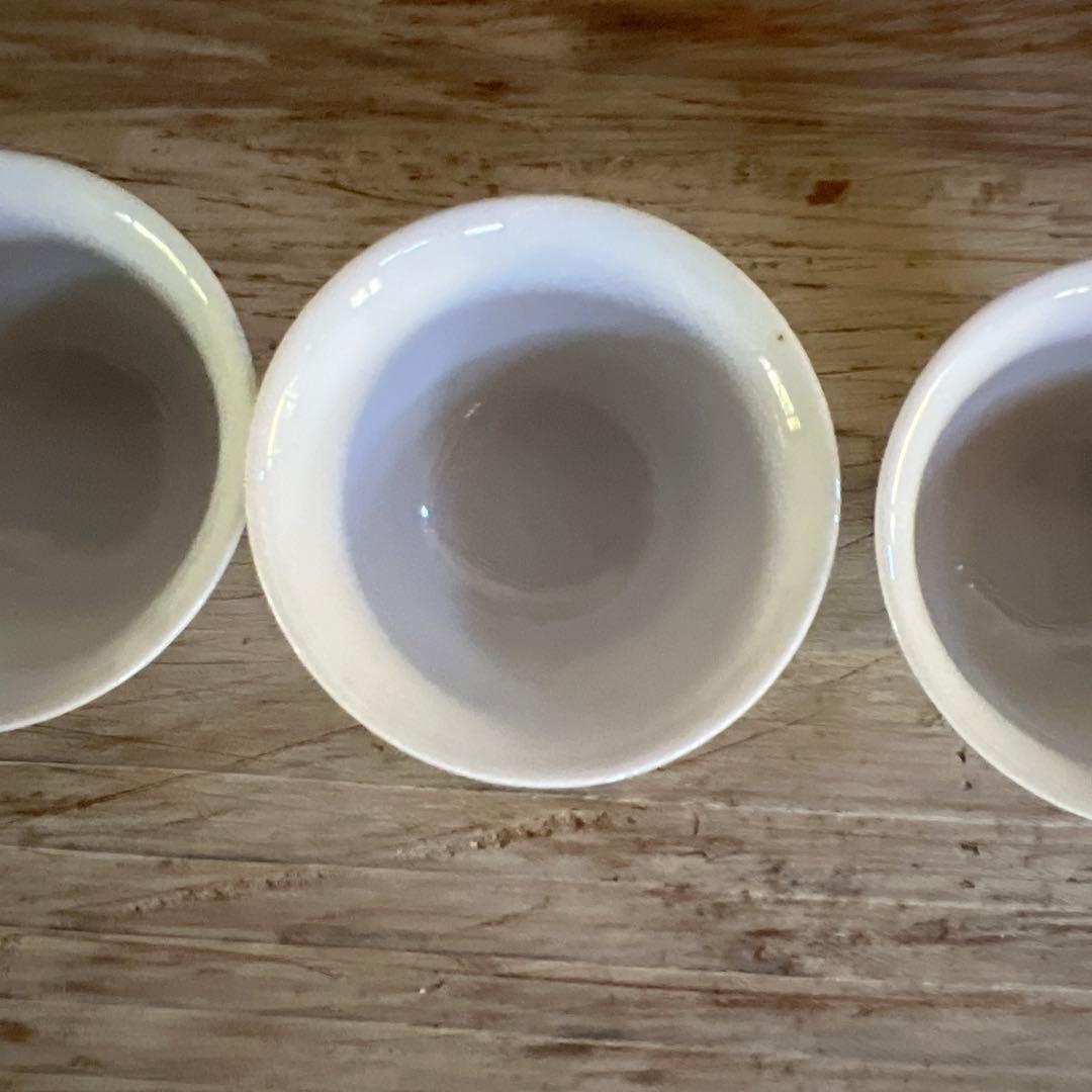 実家整理　古い白磁の煎茶碗　五客 a