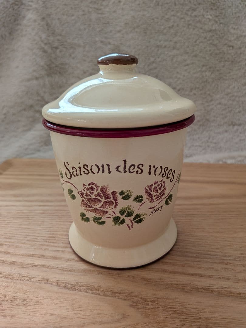 マニー　セゾンドローズ　ホーロー　キャニスター　4点セット