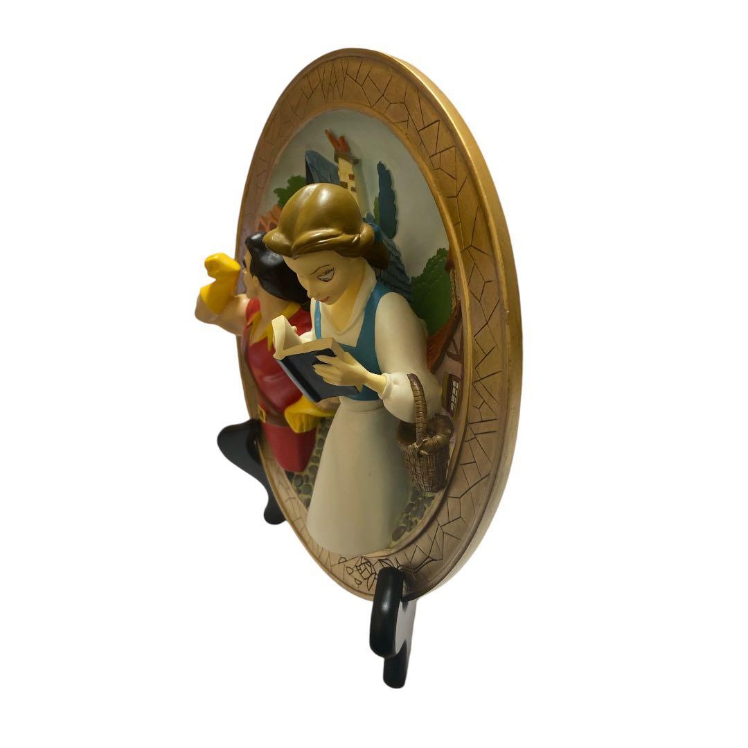 ディズニー　世界5000枚限定　美女と野獣　絵皿3D レリーフプレート