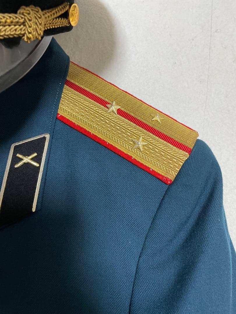 ソ連軍放出品 陸軍将校礼装制帽+ジャケットセット　軍帽 帽章 ロシア軍 軍服