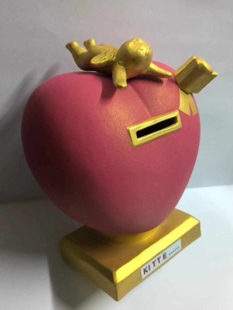 非売品 KITTE博多 開業記念 博多人形 幸運のハートエンジェルポスト型貯金箱