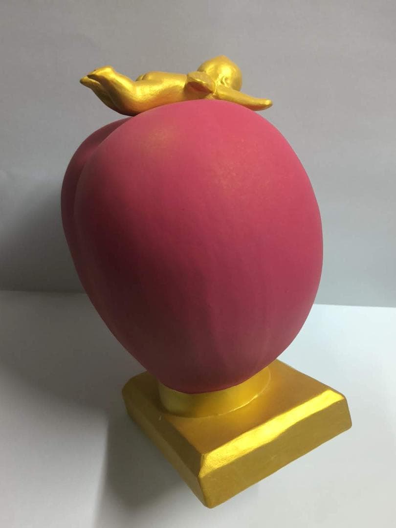 非売品 KITTE博多 開業記念 博多人形 幸運のハートエンジェルポスト型貯金箱