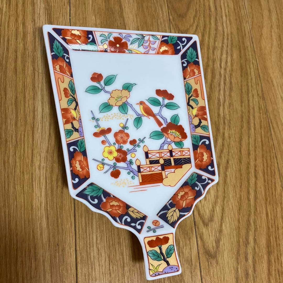 錦古伊万里　羽子板銘々皿５枚組