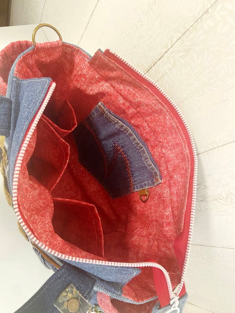 デニムリメイクバックS サングラスくまさん