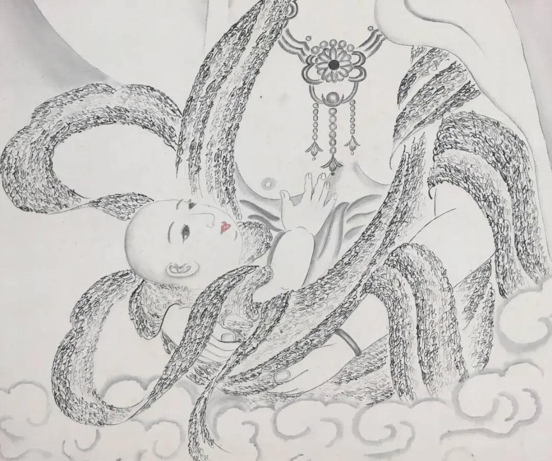 光明会！[山崎弁栄・慈母観音図・絹本]／如来光明会／千葉県柏市